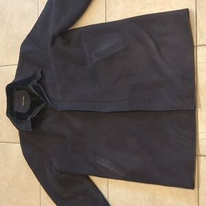 Vintage 80's GENELLI Long Black Jacket Size XXL